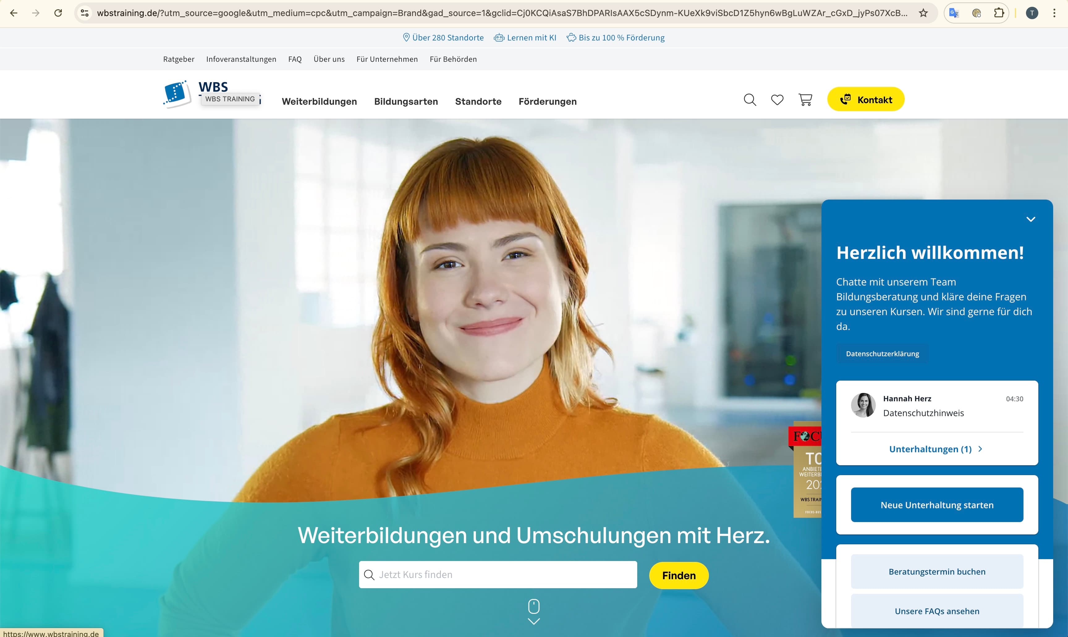 Chat- und Sprachbot mit Live-Agent-Unterstützung
